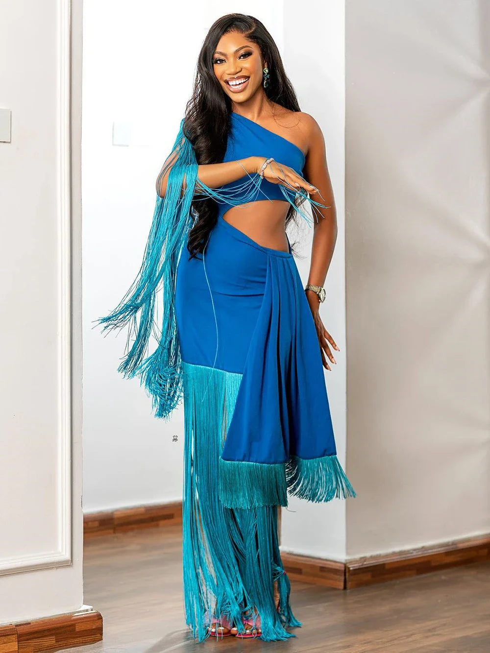 Laurie Tassel Maxi Dress