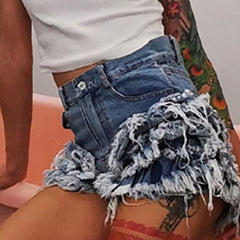 Lexie Ruffle High Waist Short Jeans