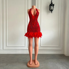 Lilian Feather Mini Dress