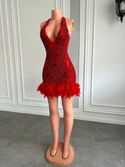 Lilian Feather Mini Dress