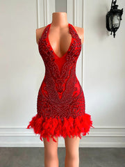 Lilian Feather Mini Dress