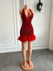 Lilian Feather Mini Dress