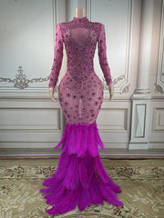 Linda Feather Maxi Dress