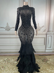 Linda Feather Maxi Dress