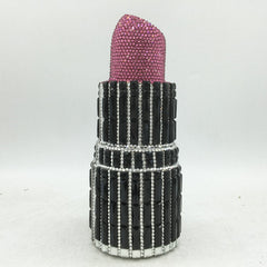 Lipstick Rhinestone Mini Clutch Bag