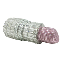 Lipstick Rhinestone Mini Clutch Bag
