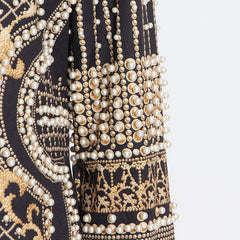 Luxurious Metallic Beaded Blazer/Dress