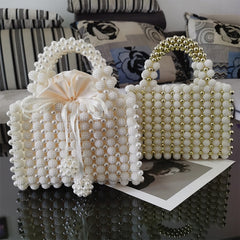 Luxury Beaded Pearl Handbag