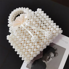 Luxury Beaded Pearl Handbag