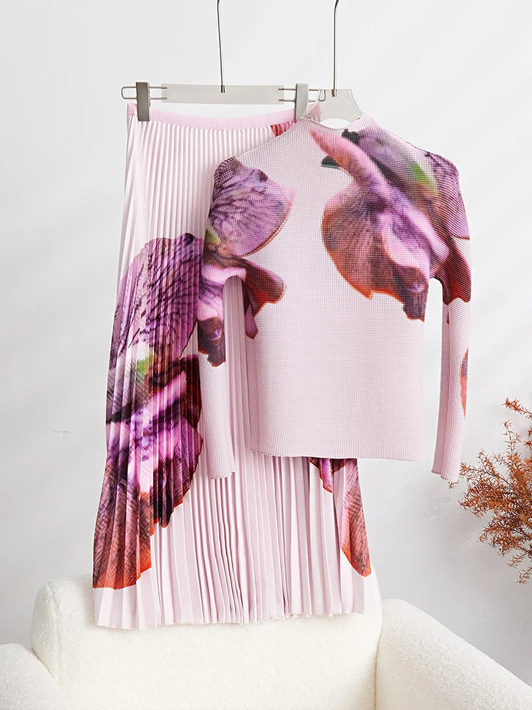 Marinda Pleated Skirt Set