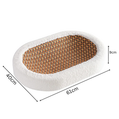 Cat Scratch Loungeâ„?| Plush cat bed with scratchable surface