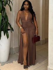 Mercy Pleated Maxi Dress