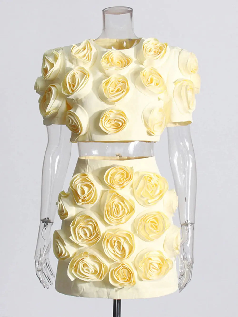 Mia's 3D Flower Skirt Set