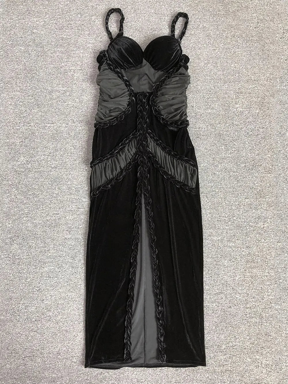 Moraine Sheer Velvet Bodycon Dress