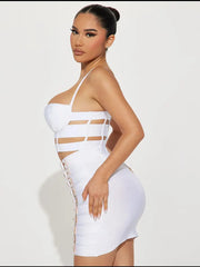 Multi Buttons Skirt Set