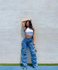 Multi-pocket Cargo Jeans