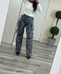 Multi-pocket Cargo Jeans