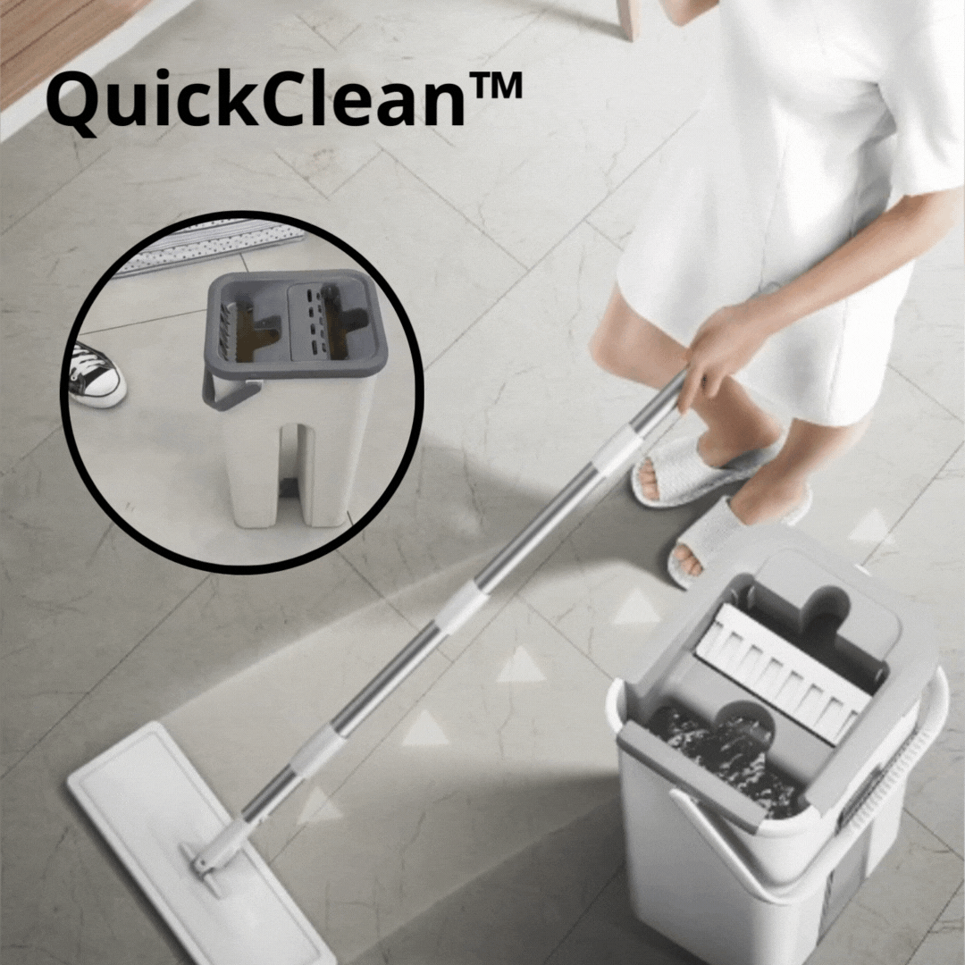 QuickCleanâ„?| Magic floor mop with bucket