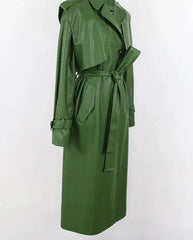 Nichole Leather Trench Coat