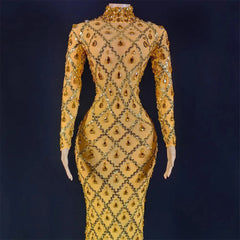 Nikki Rhinestone Maxi Dress