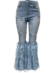 Cynthia Flare Feather Jeans