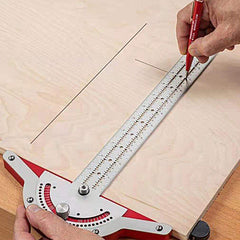 CraftProâ„?- Pivoting edge ruler for woodworking