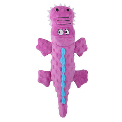 Crocodile Pet Dog Squeaky Crinkle Paper Plush Toy