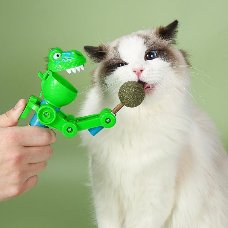 Big Mouth Dinosaur Cat Mint Ball Catnip Toy