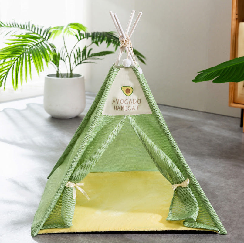 Pet Cat Tent Dog House Summer Breathable Bed