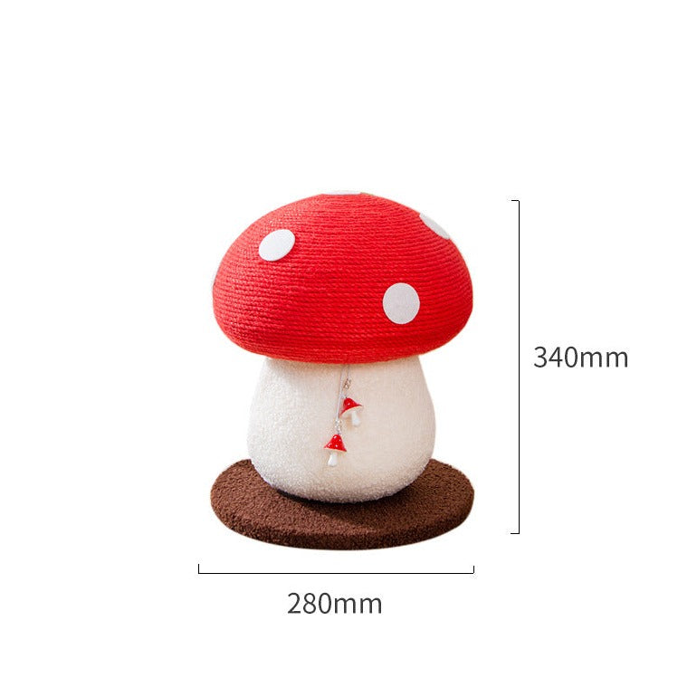 Mushroom Cat Scratching Post Sisal Rope Cat Toy