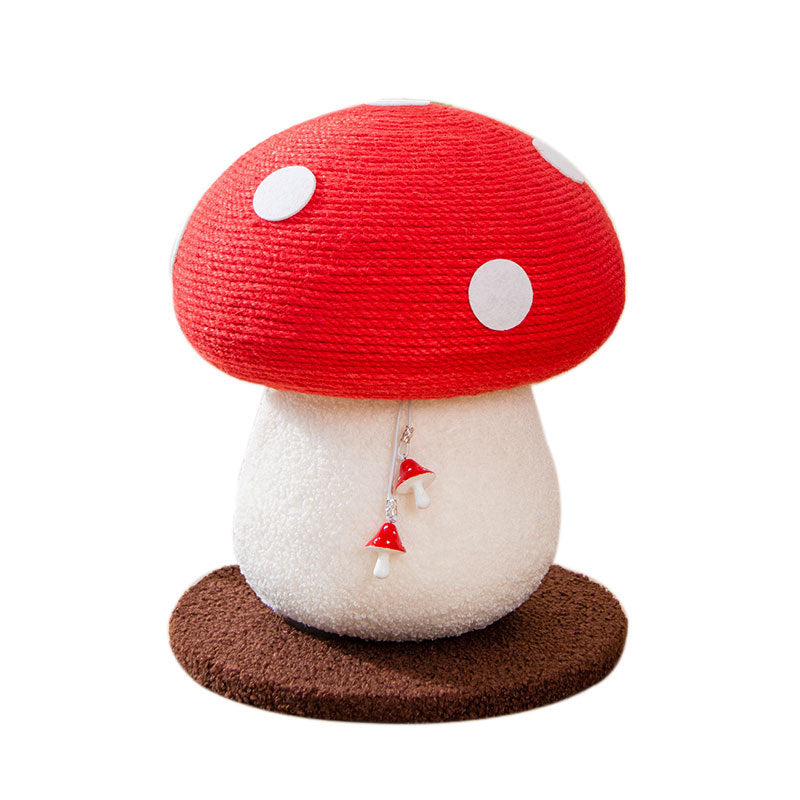 Mushroom Cat Scratching Post Sisal Rope Cat Toy