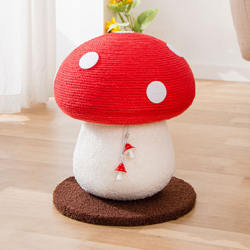 Mushroom Cat Scratching Post Sisal Rope Cat Toy