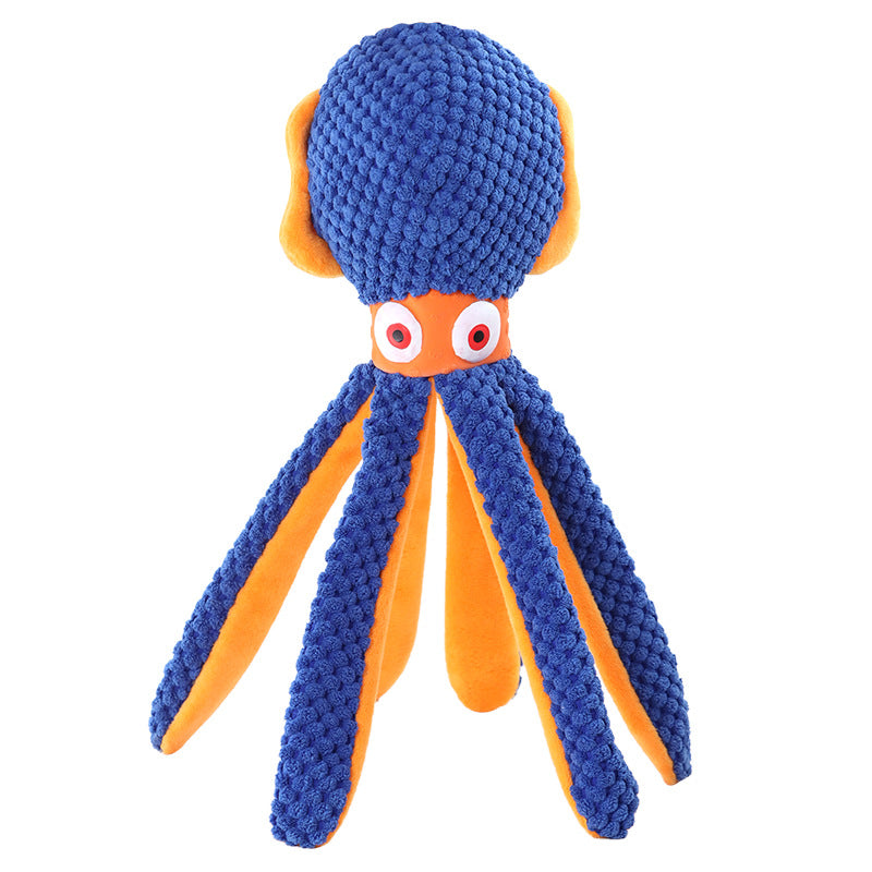 Pet Dog Plush Squeaky Octopus Toys Crinkle Paper
