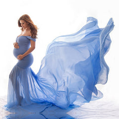 Off Shoulder Maxi Maternity Gown