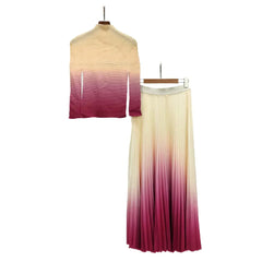 Paris Gradient Pleated Skirt Set