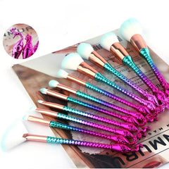 Peacock Mermaid Makeup Brush Set