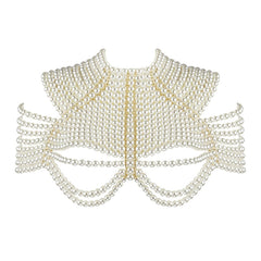 Pearl Bustier Beaded Crop Top