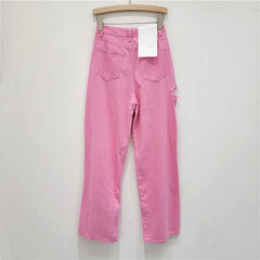 Pearl Chain High Waist Jeans