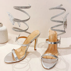 Rhinestone Butterfly Stiletto Heels
