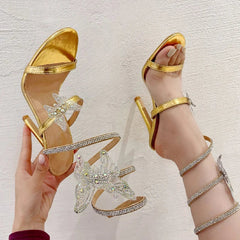 Rhinestone Butterfly Stiletto Heels