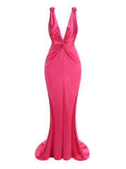Robe de Soirée Satin Maxi Dress