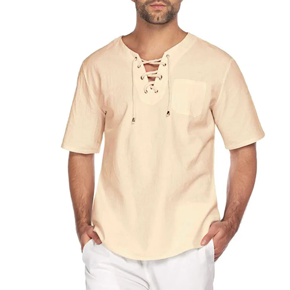 Male Breathable Solid Color Lightweight Tops