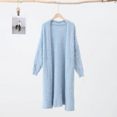 Cozy & Chic: Korean-Inspired Cashmere Long Cardigan for Women