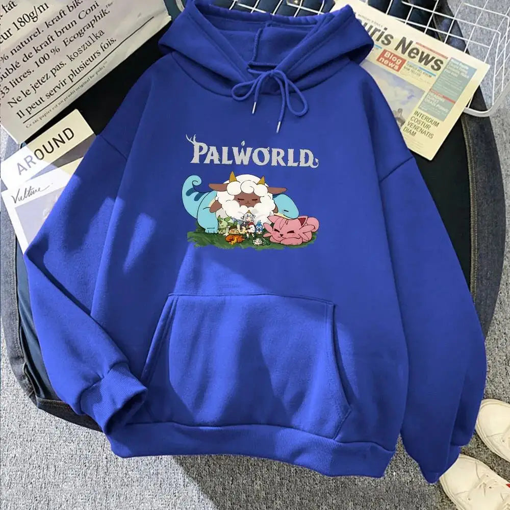 2024 Hot Game Palworld Graphic Print Plus Size Hooded Men Women Classic Simple Hoodies