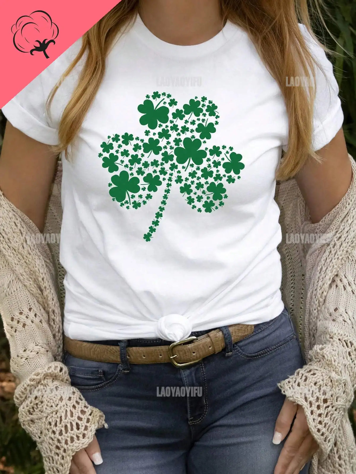 St Patrick Day Print Street Fashion Loose Tshirt