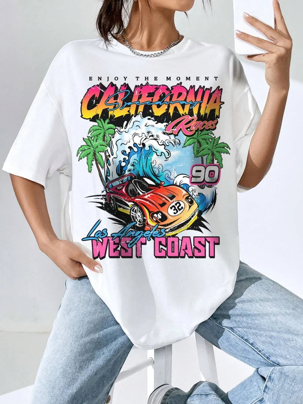 Los Angeles, California West Coast Car Women T Shirts