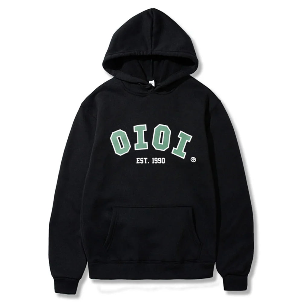 Korean Style Letter Print Hoodie Autumn Hip Hop Streetwear