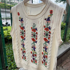 Blossom in Style Floral Embroidery Sweater for 2023