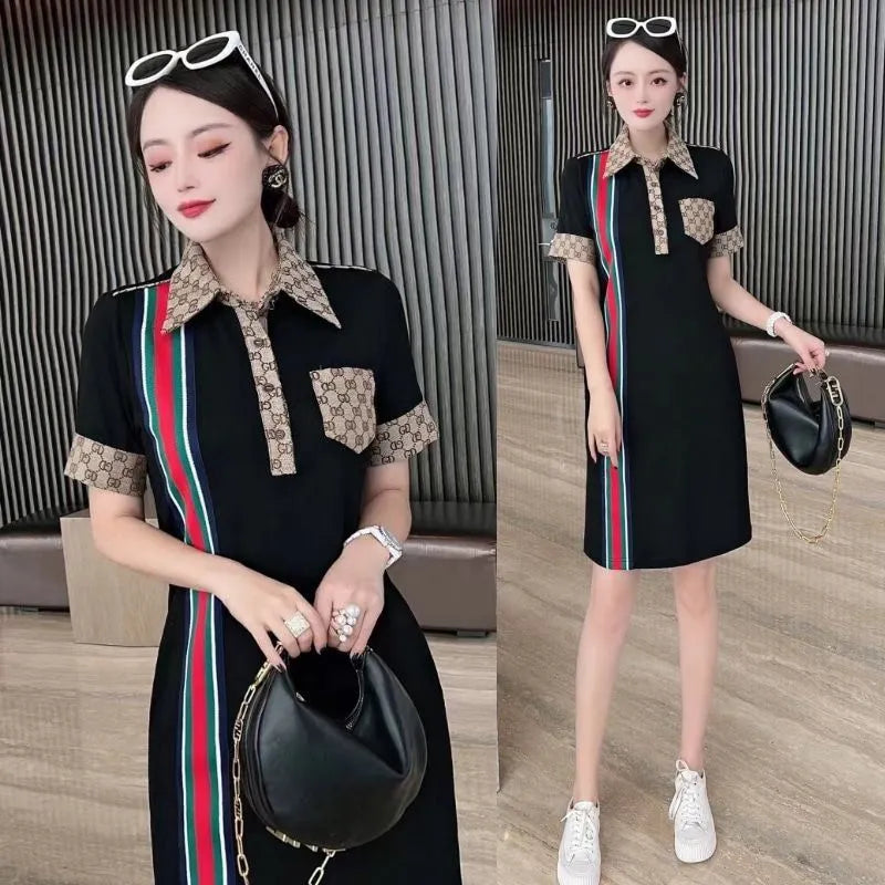 Korean Fashion Knitted Tunic Dress Autumn Winter Style