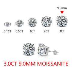 2 Carat 8.0mm D Color Moissanite Top Quality 100% 925 Sterling Silver